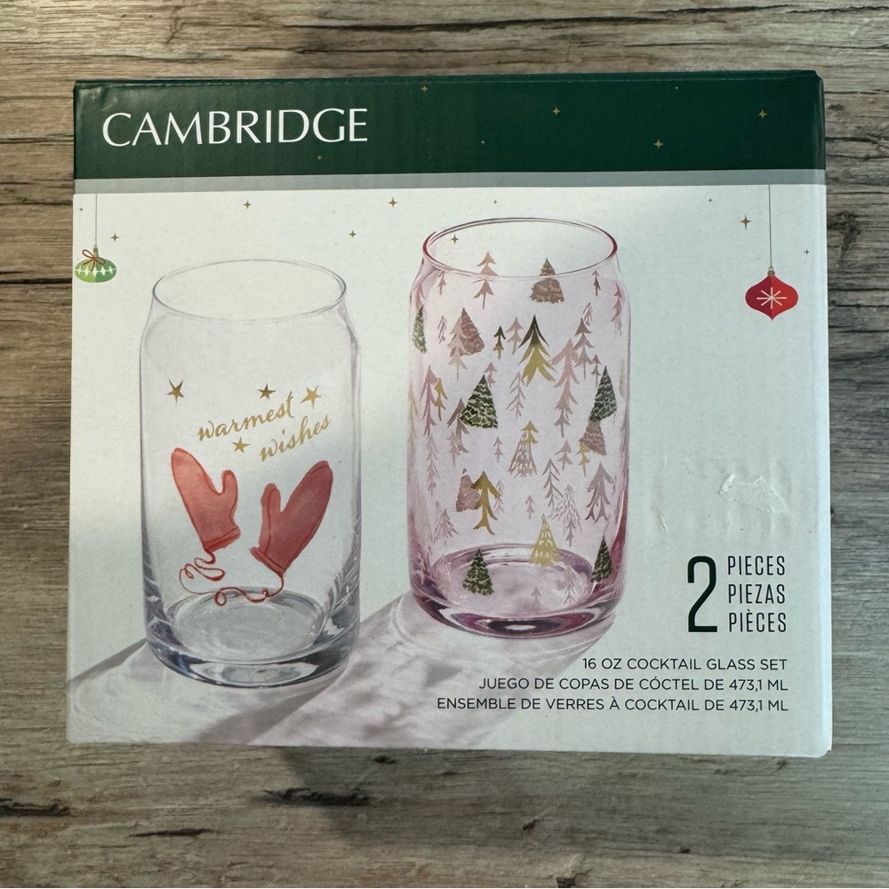 Cambridge Holiday Cocktail Glass Set